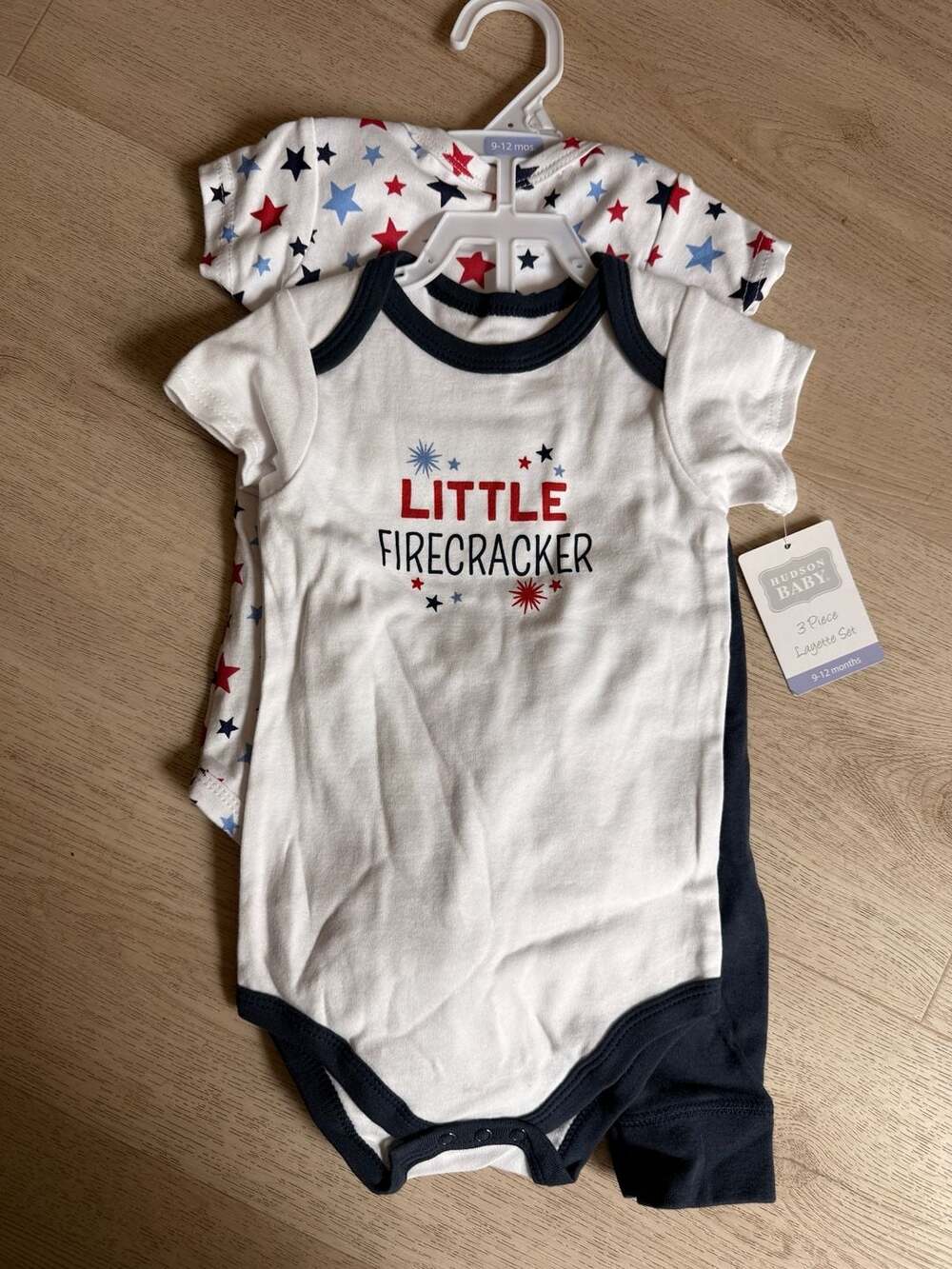 Hudson Baby Little Firecracker 3-Piece Layette Set